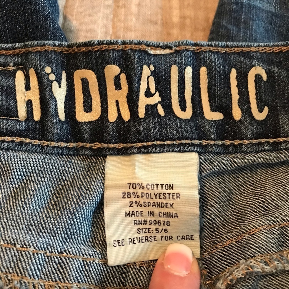 HYDRAULIC / Dark Wash Capri Jeans size 5/6 - Picture 8 of 12